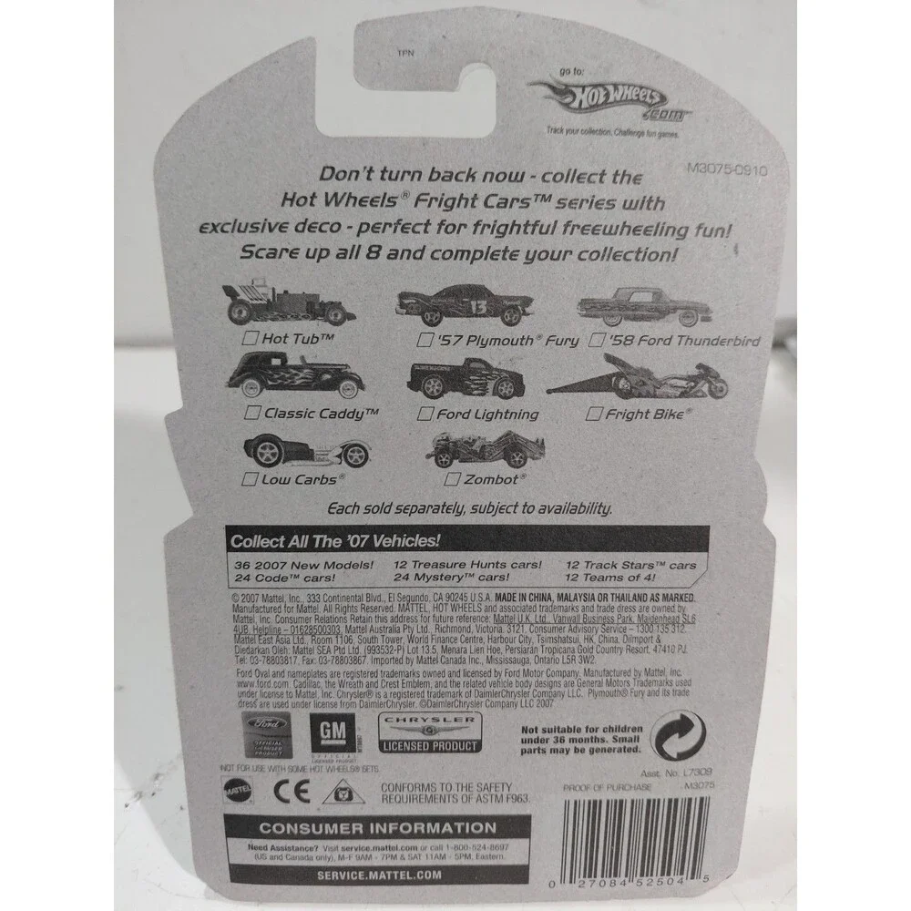 NIP Hot Wheels Fright Cars 1:64 Die Cast 1957 Ford Thunderbird Classic Car